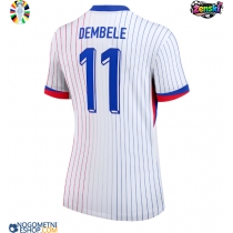 Ženski Nogometni dresi Francija Ousmane Dembele #11 Gostujoči EP 2024 Kratek Rokav